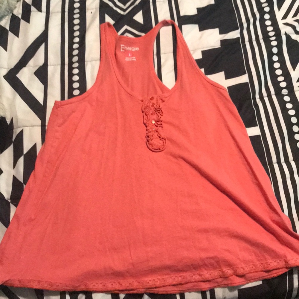 coral tank top